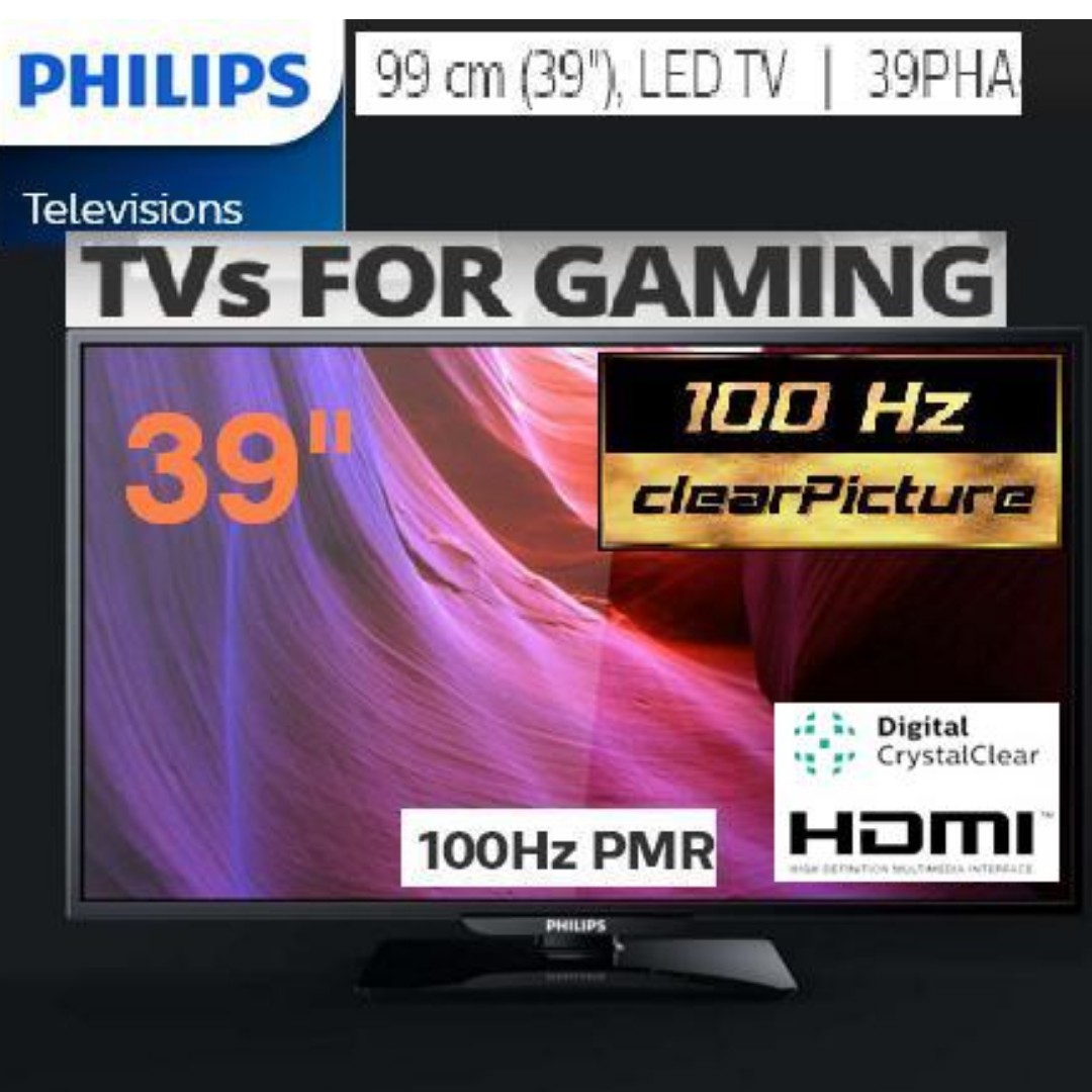 Philips 39 Led Tv 39pha 100hz Pmr For Sharp Moving Imagestwo Hdmi Inputsusb For 6296