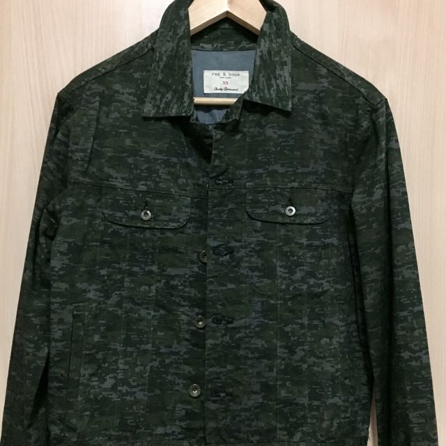 Rag Bone Camouflage Denim Jacket Men S Fashion Clothes On