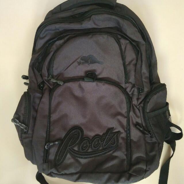 roots black backpack