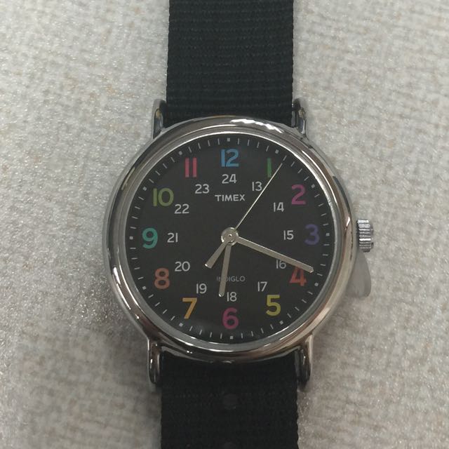 Timex Weekender Indiglo Watch Black, Rainbow Numerals, Men's Fashion,  Watches & Accessories, Watches on Carousell