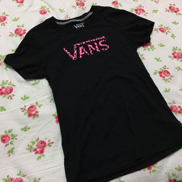 Vans T shirt Leopard Print Design Women s Fashion Tops Shirts