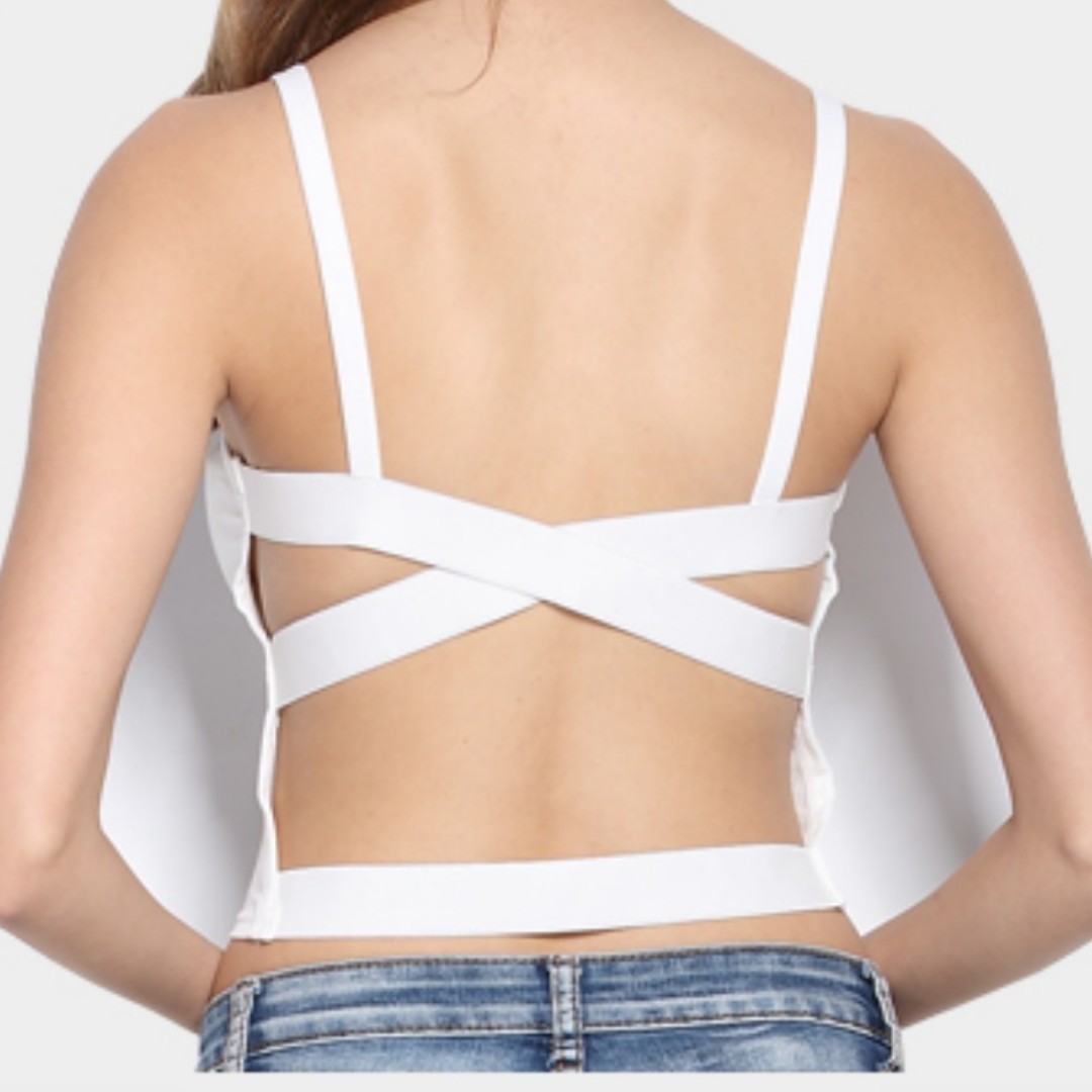 Womens Camisole Sleeveless Seamless Strappy Bralette Tops Bustier Crop Top