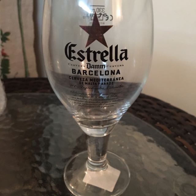 Brand New Rare Vintage Estrella Beer Glass, TV & Home Appliances