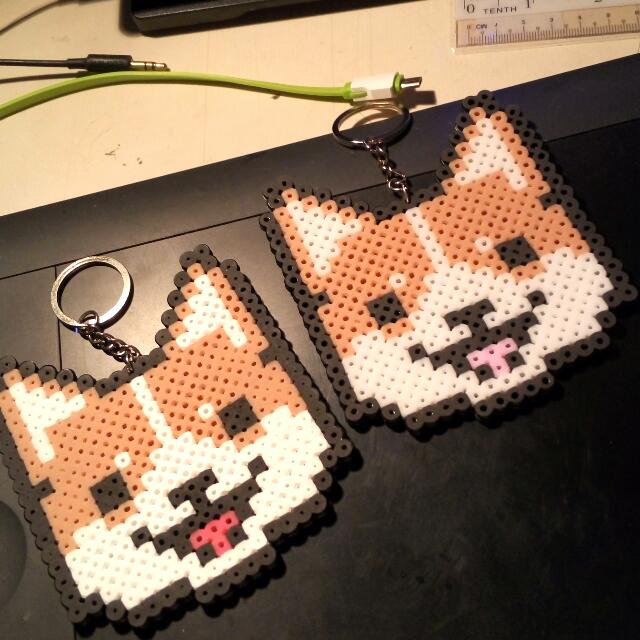 Corgi Perler Beads Keychain, Hobbies & Toys, Stationery & Craft ...