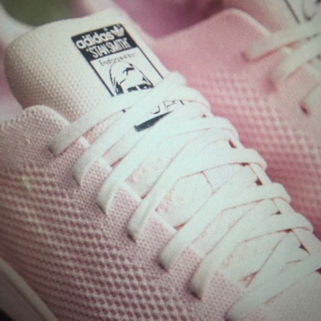 Adidas stan store smith knit pink