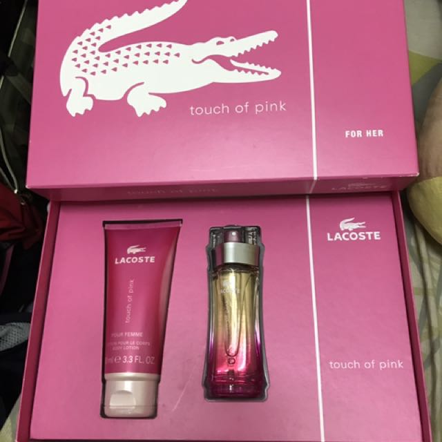 Lacoste Pink Gift Set Perfume Body Lotion Beauty Personal