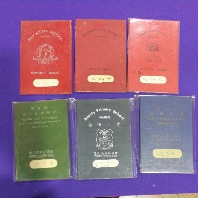 Old Singapore School Report Book Vintage Collectibles
