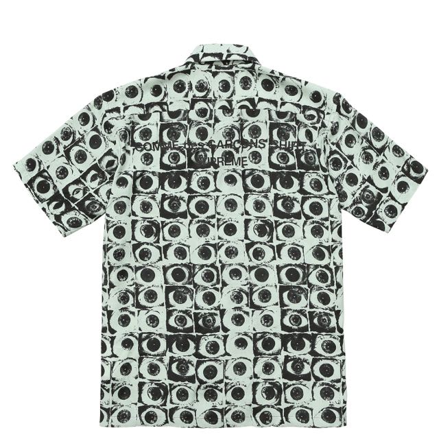OOS PO CDG x SUPREME EYES RAYON SHIRT green Men s Fashion