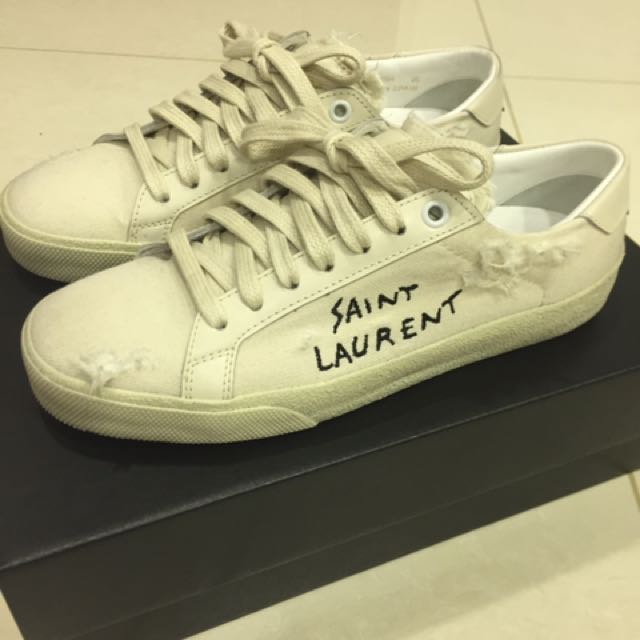 Saint Laurent Sneakers sl24 Women 61061904LB09030 Leather White Optic White  380,63€