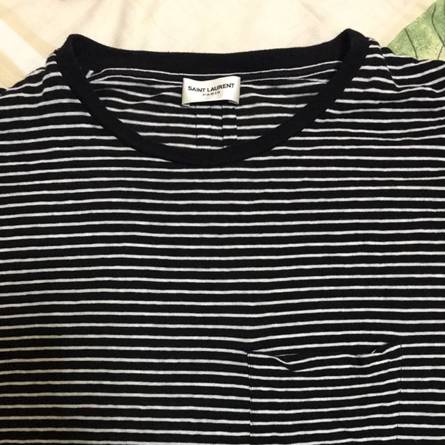 Saint laurent Striped Tee Men s Fashion Tops Sets Tshirts