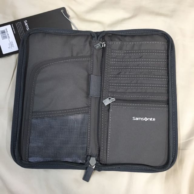 Samsonite Travel Wallet (Grey), Men's Fashion, Bags, Briefcases on