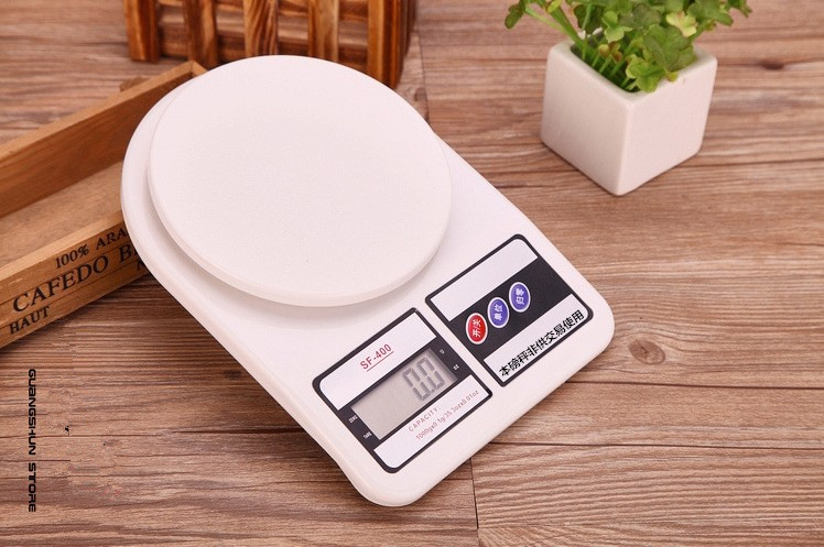 sf400 10kg/1g 送2个3号充电电池 高精度厨房电子称厨房秤家用食品