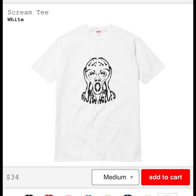 supreme scream shirt