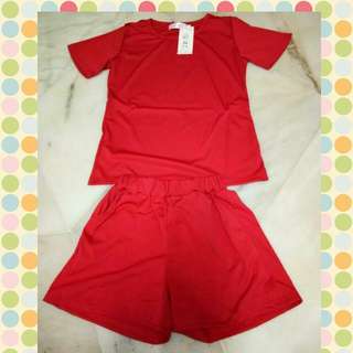 Women casual sport set wear (T-Shirt + Short Pants) Ready Stock