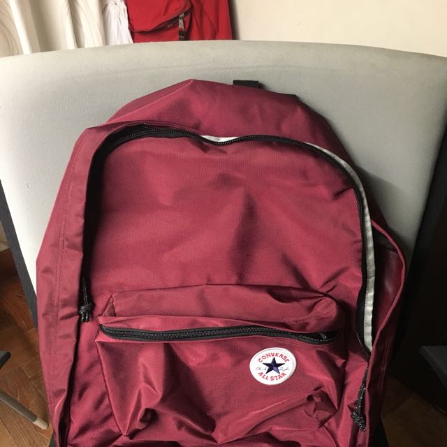 maroon converse backpack