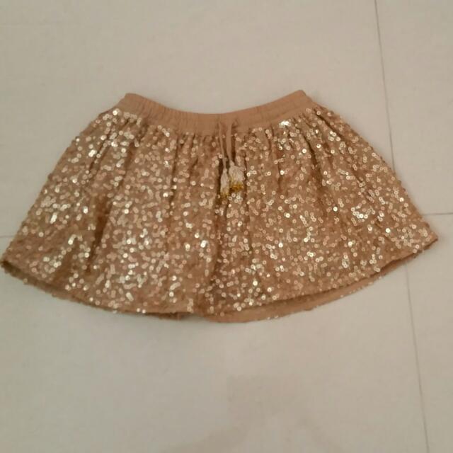 Gold skirt cheap cotton on
