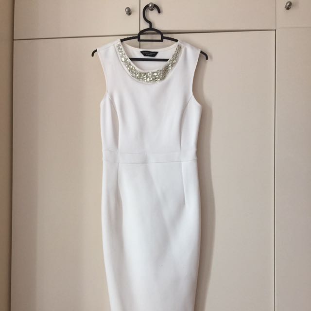 Dorothy Perkins White Jeweled Work Dress Women s Fashion Dresses Sets Dresses on Carousell
