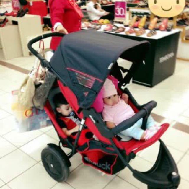 hauck double pram side by side