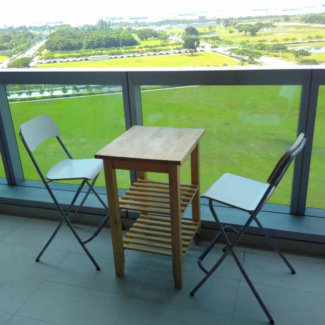 Ikea Kitchen Bartable 2 Bar Stools Furniture On Carousell