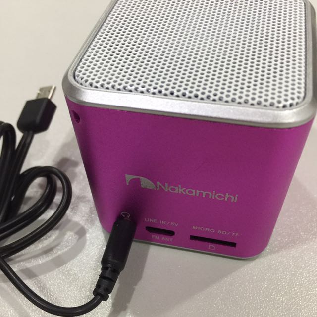Nakamichi My Miniplus FM Tuner + Bluetooth Speaker (Pink), Audio