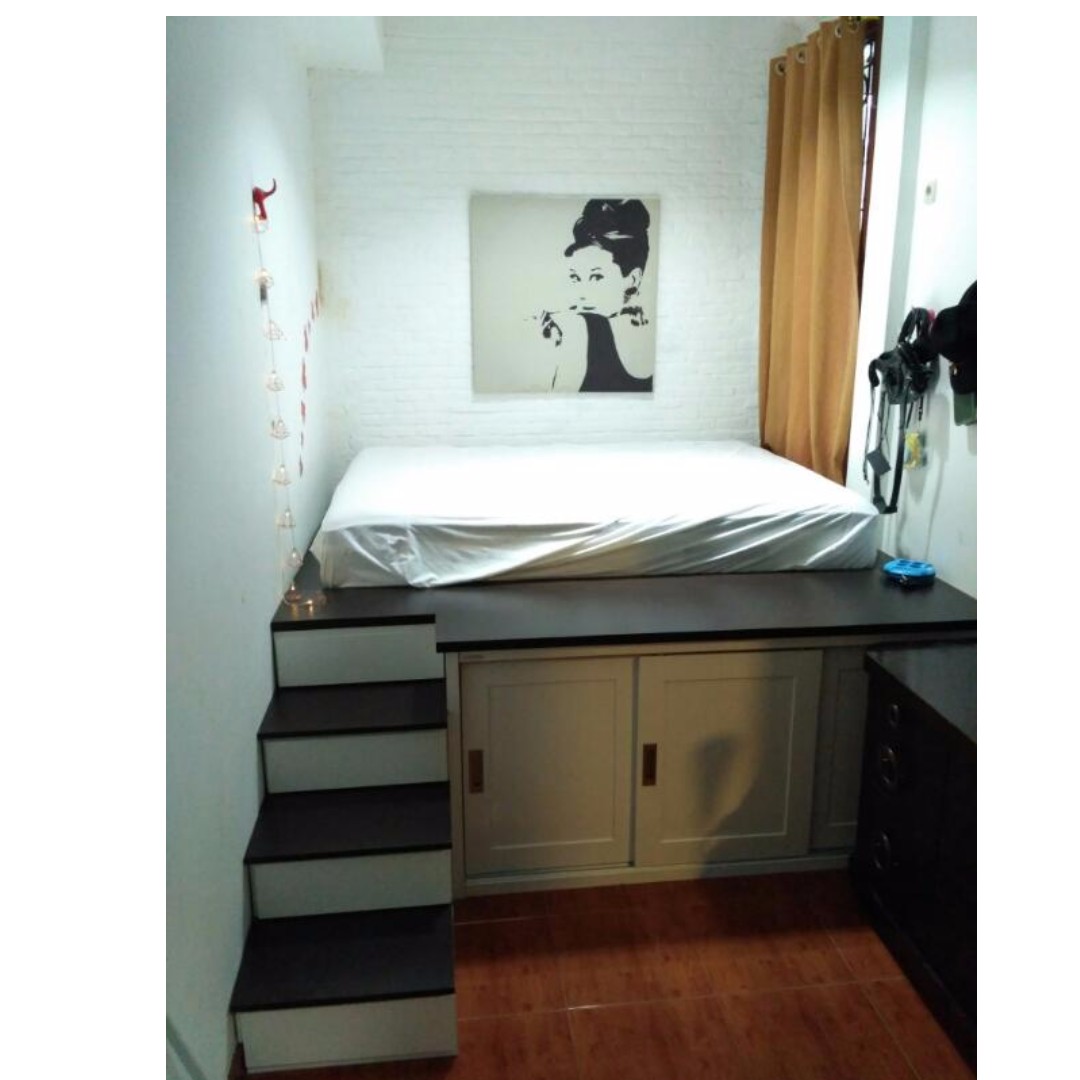 Tempat Tidur Unik Panggung Simple Apartment Perabotan Rumah Di