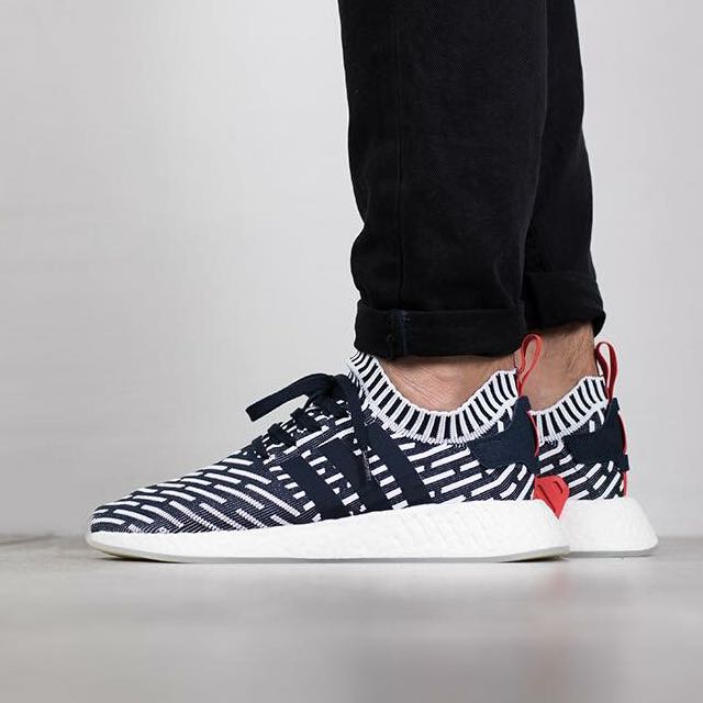 Adidas NMD R2 Primeknit Oreo Men s Fashion Footwear Sneakers on Carousell