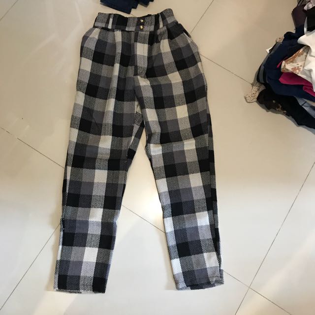 tartan long pants