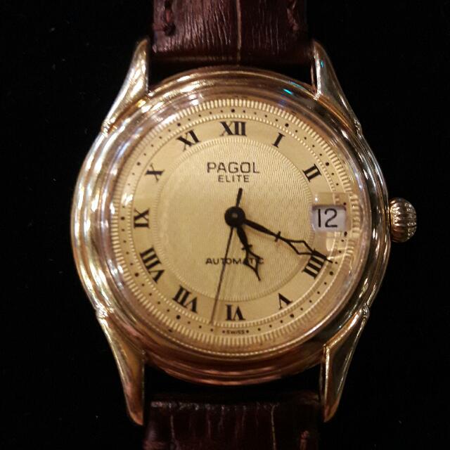 Pagol Elite Automatic Gold Plated Watch