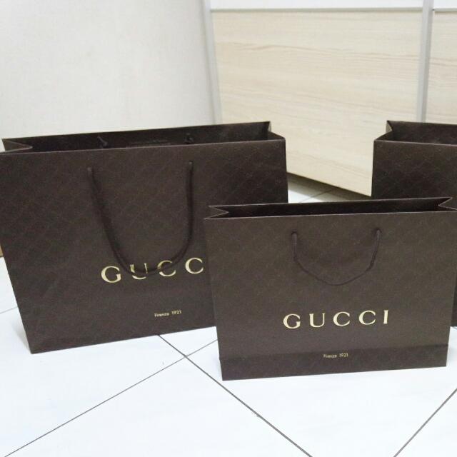 Gucci Original Paperbag Authentic Branded Paper Bag Everything