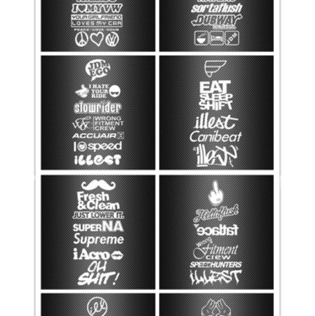 Jdm Car Decals Stickers Car Accessories On Carousell