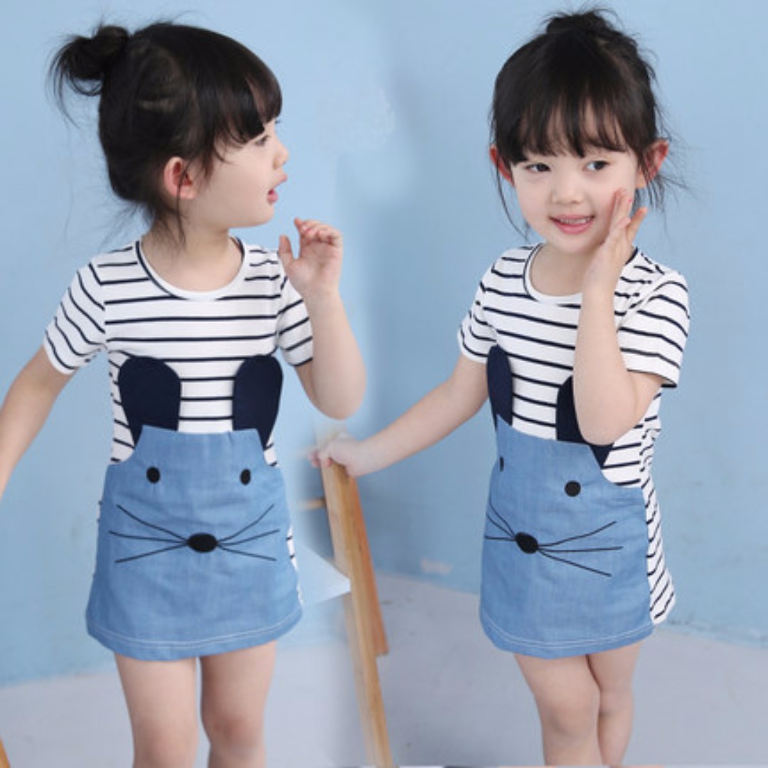 Kids Girls Summer Dresses Children Korean Version Of The Short