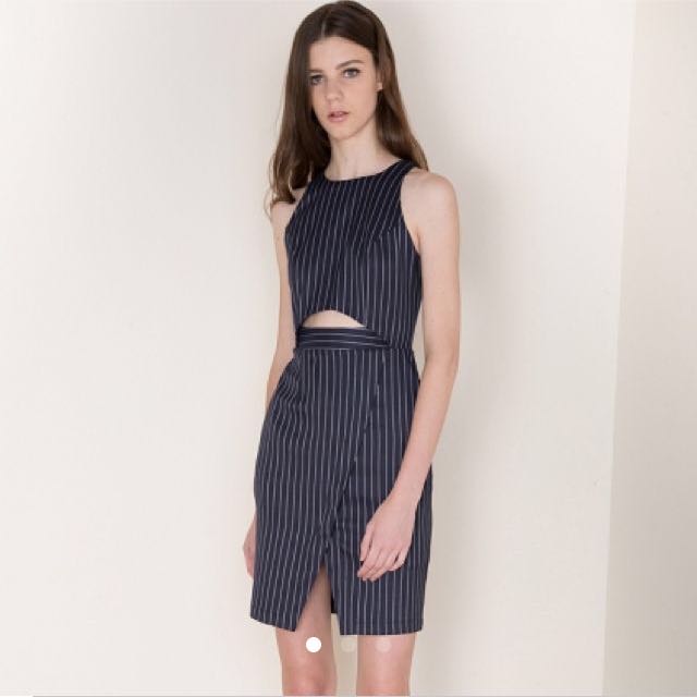 pinstripe work dress