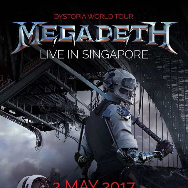 Megadeth Dystopia Live In Singapore Cat Center Row, Hobbies  Toys,  Memorabilia  Collectibles, Fan Merchandise on Carousell