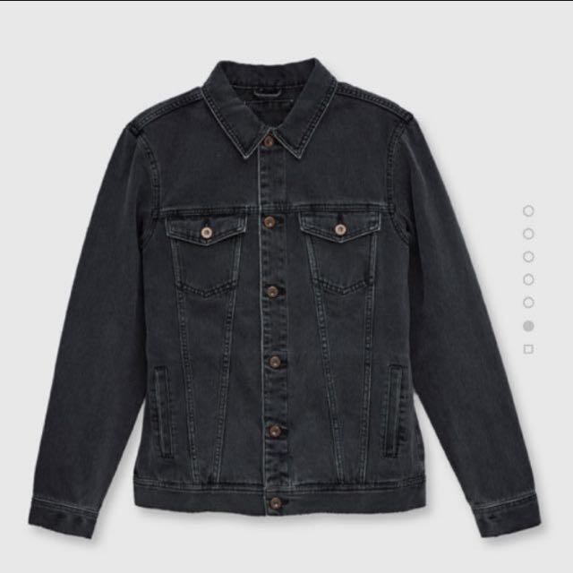 Pull & Bear black denim jacket, Women's Fashion, Coats, Jackets and