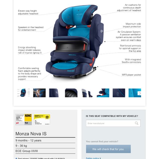 recaro monza nova adac