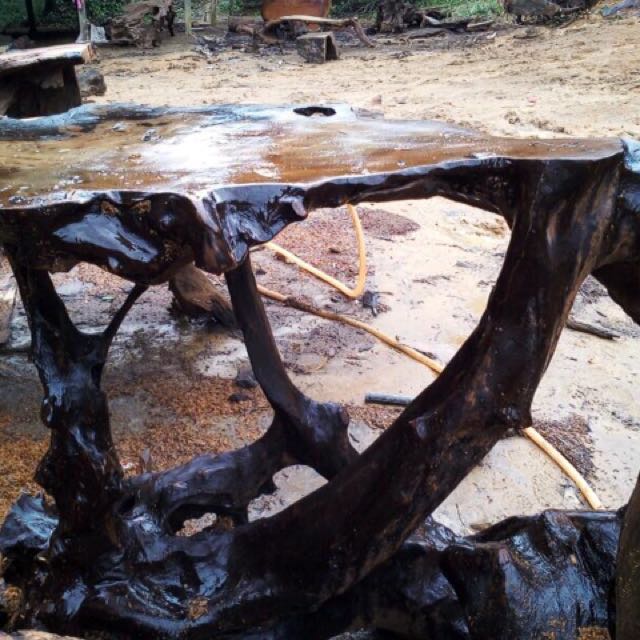 Wooden Coffee Console Table Kayu Cengal Home Furniture Furniture On Carousell
