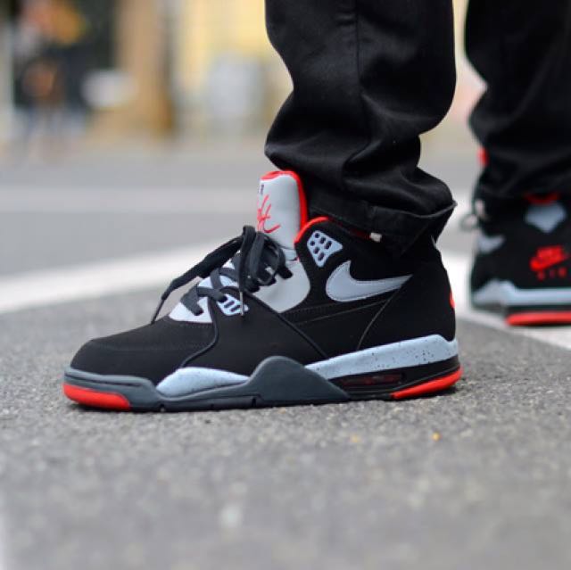 nike air flight red and black