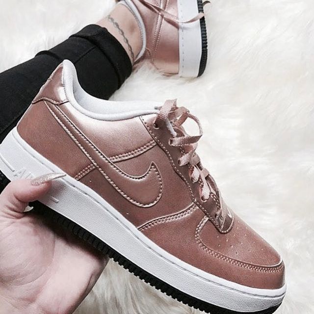 nike rose gold air force