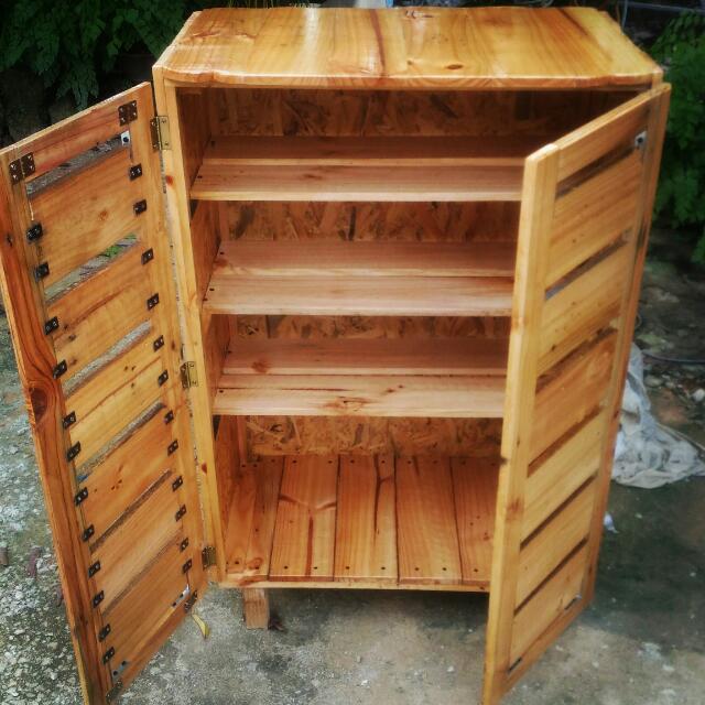 Pine discount shoe cabinet