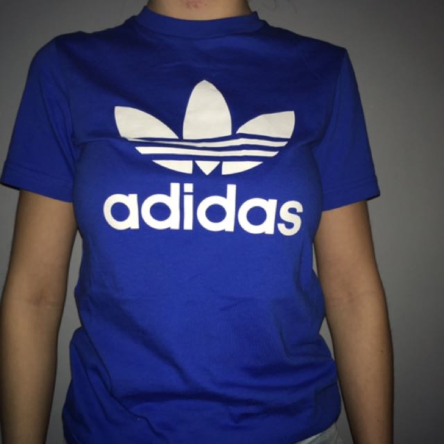 blue adidas shirt women's