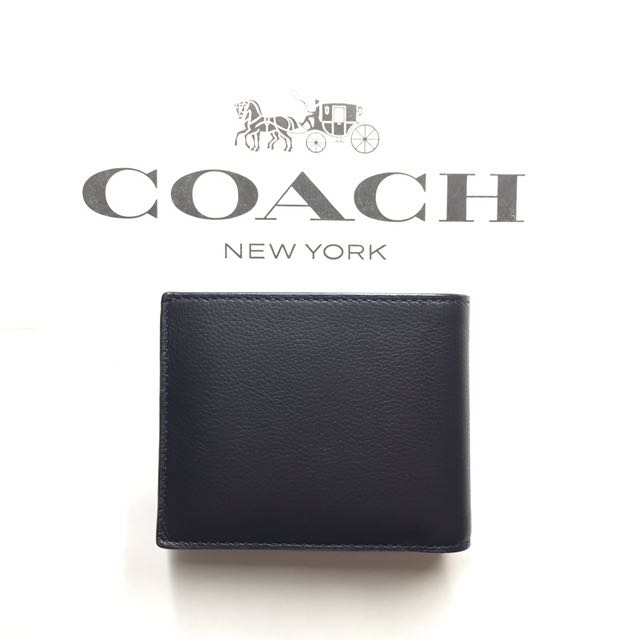 COACH Mlb Compact Id Wallet In Sport Calf Leather in Blue for Men