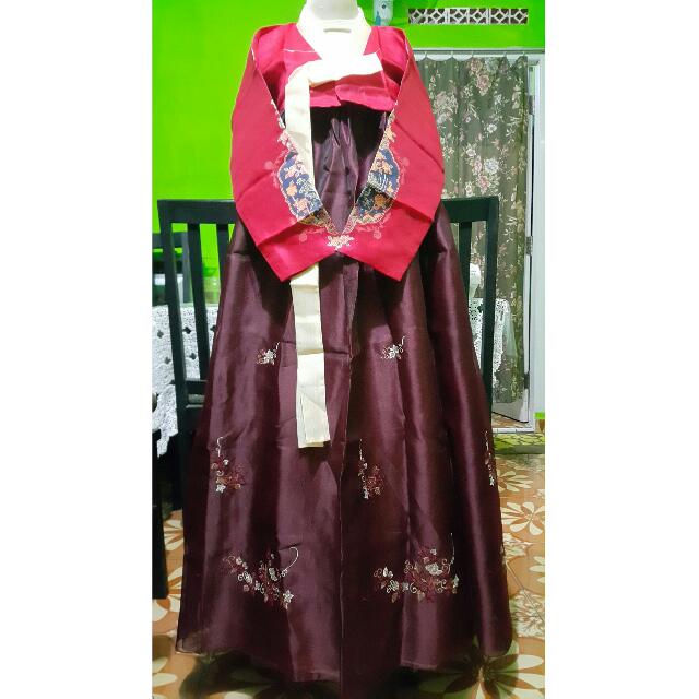 Hanbok Baju Khas Korea Ori, Fesyen Wanita, Pakaian Wanita di Carousell