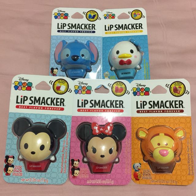 Lip Smacker Disney Tsum Tsum Lip Balm Lip Gloss Mickey Minnie Tigger ...