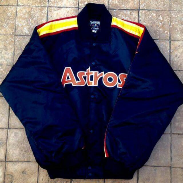 Vintage Houston Astros Jacket Mens 2XL XXL Cooperstown Majestic