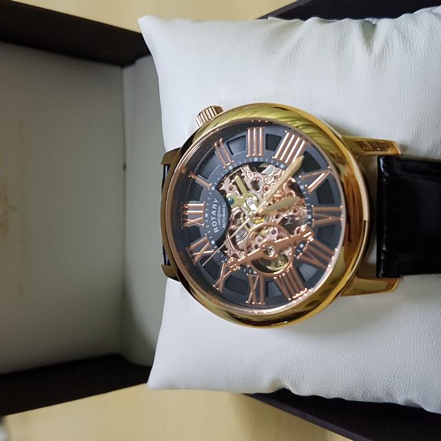 Rotary Rose Gold Skeleton Automatic Watch Limited Edition