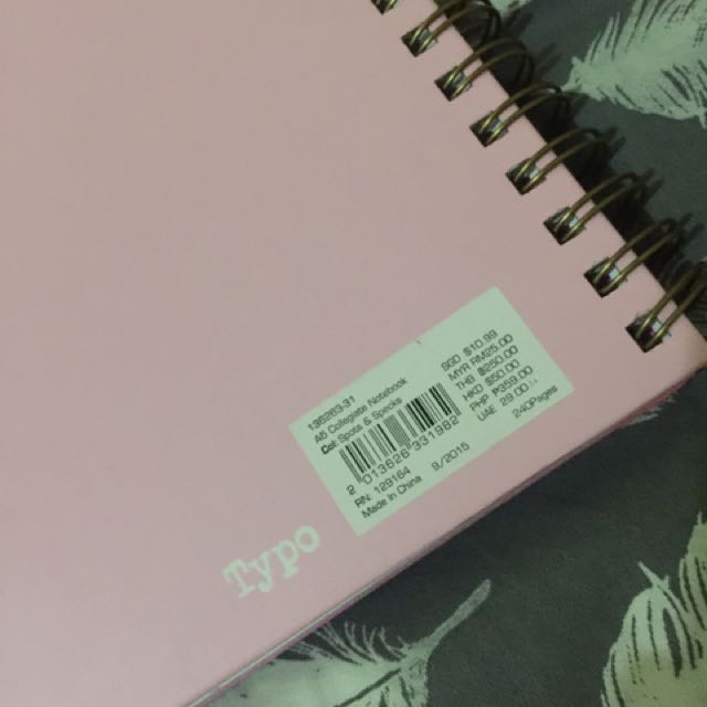 Typo - Notebook (Category: Stationery & School Supplies) located in Manila. Submitted by kristinesotto (Listing ID 101021723, Image 3). Description: .