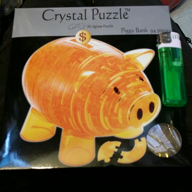3d Crystal Puzzle Piggy Bank 豬仔錢罌全新原裝正貨 Babies Kids