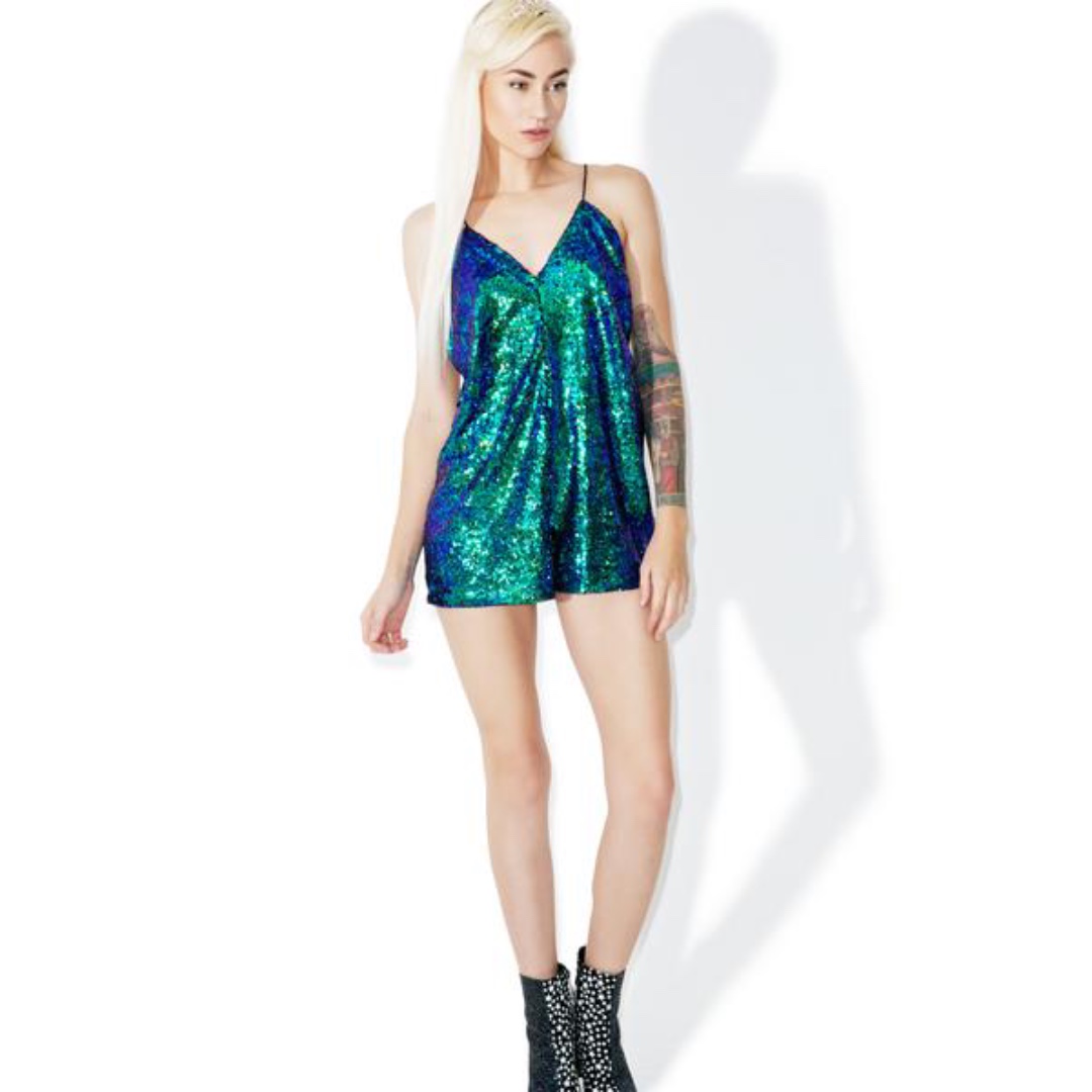sequin playsuit australia