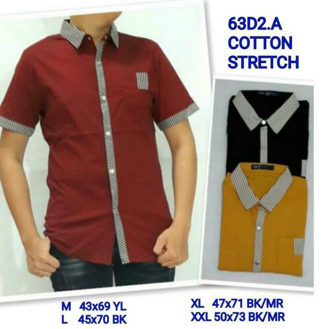 Atasan Baju Kemeja Katun Spandex Import Pria Laki Dewasa Fesyen Pria Pakaian Atasan Di Carousell