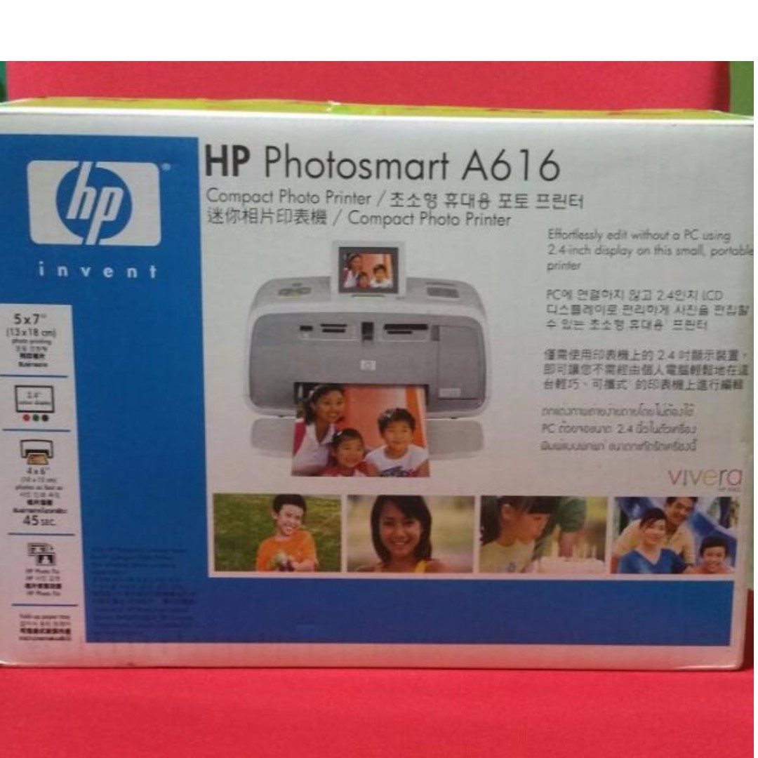 HP Photosmart A616 Compact Colour Photo Printer (Brand New), Mobile Phones   Gadgets, Mobile  Gadget Accessories, Other Mobile  Gadget Accessories  on Carousell